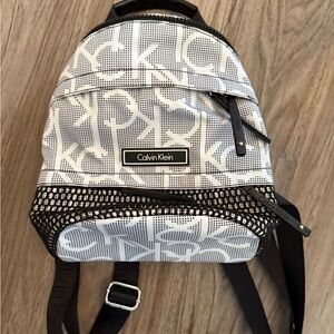 Calvin Klein Black and White Logo Backpack